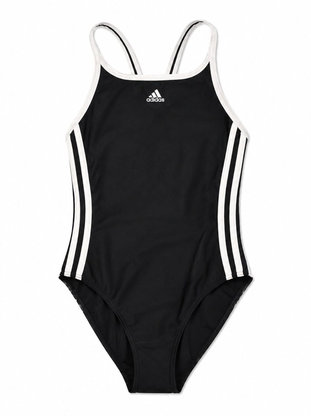 adidas Classic Black One-Piece Swim Suit with White Stripe